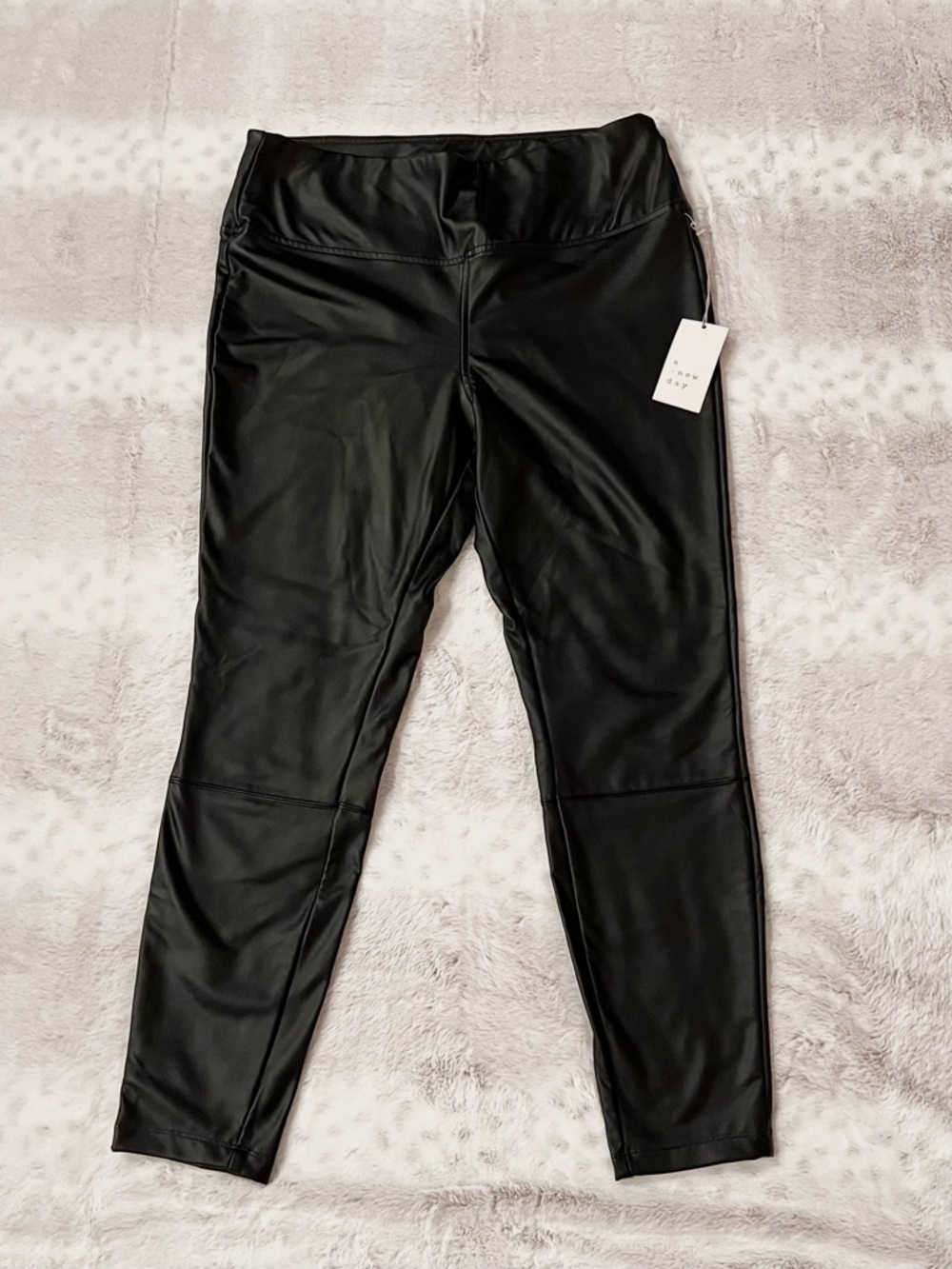a new day Black Faux Leather High-Rise Leggings
